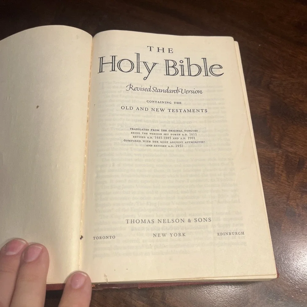 The Holy Bible Old And New Testament Revised Standard Version 1953 Thomas Nelson